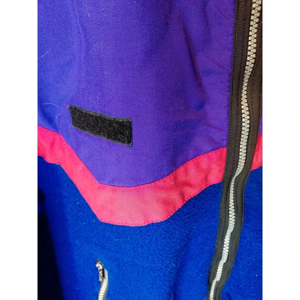Vintage Nordica Mammoth Mountain Host Fleece‎ Jacket XL Purple Blue Pink Ski USA